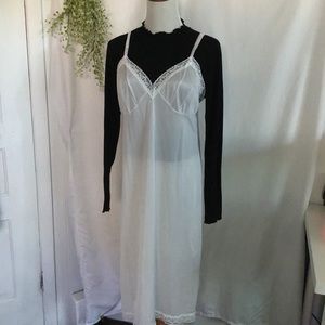 Silk satin white nightgown